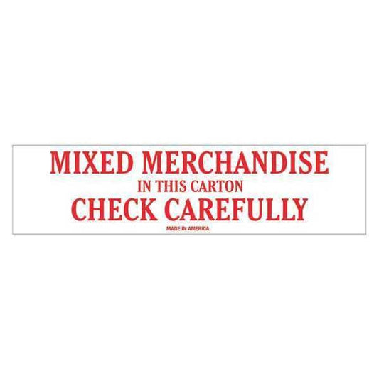 Tape Logic® Labels, "Mixed Merchandise", Red/White, 500/Roll
