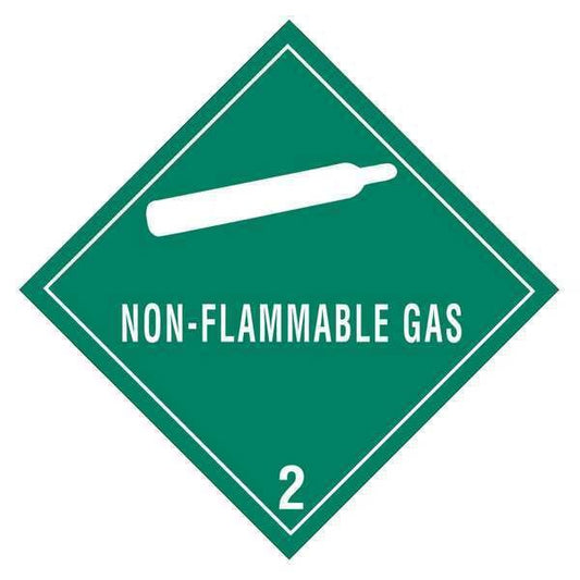 Tape Logic® Labels, "Non-Flammable Gas - 2", 4" x 4", Green/White, 500/Roll