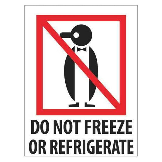 Tape Logic® Labels, "Do Not Freeze or Refrigerate", 3" x 4", Red/White/Black, 500/Roll