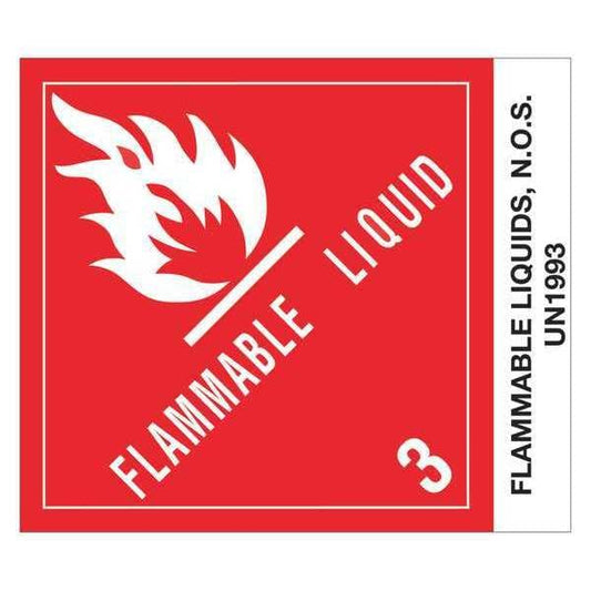 Tape Logic® Labels, "Flammable Liquids, N.O.S.", 4" x 4 3/4", 500/Roll
