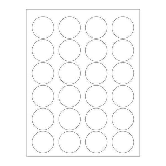 Tape Logic® Laser Labels, 1.625" Circle, White, 2400/Case