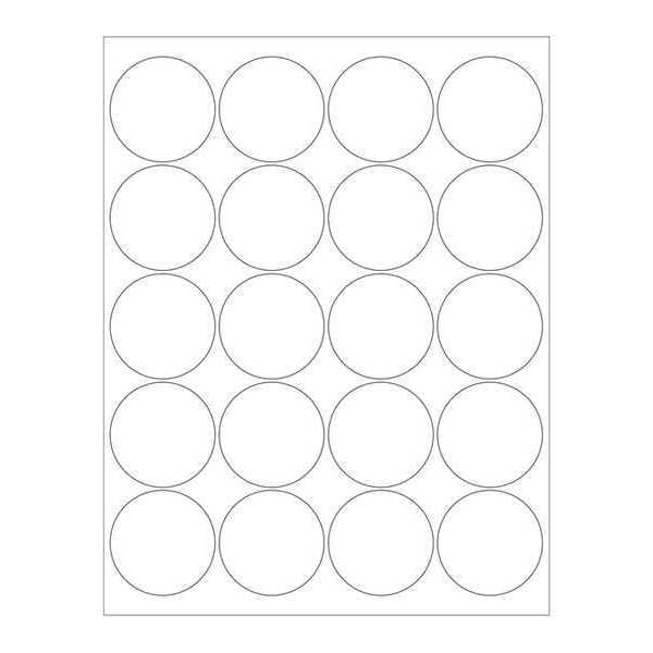 Tape Logic® Laser Labels, 2" Circle, White, 2000/Case