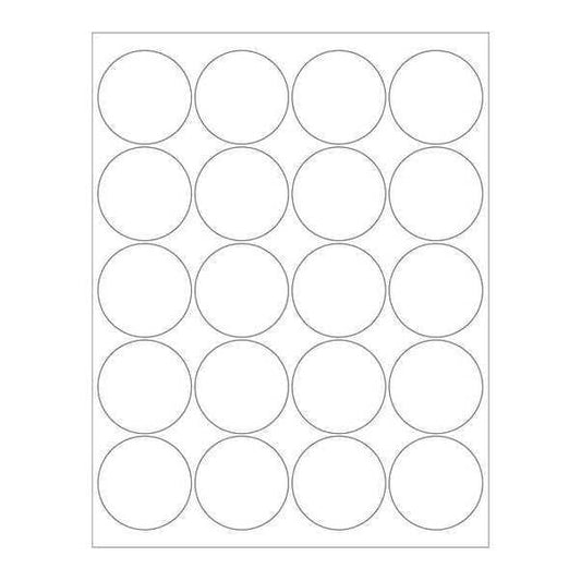 Tape Logic® Laser Labels, 2" Circle, White, 2000/Case