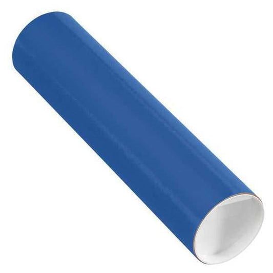 Mailing Tubes with Caps, 3" x 12", Blue, 24/Case