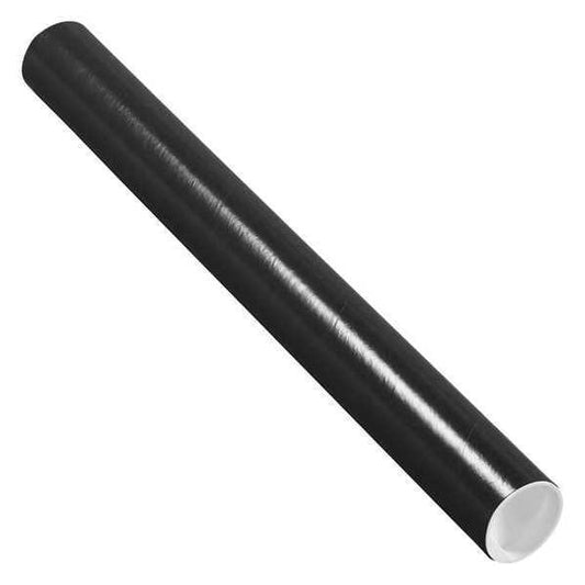 Mailing Tubes with Caps, 2" x 20", Black, 50/Case