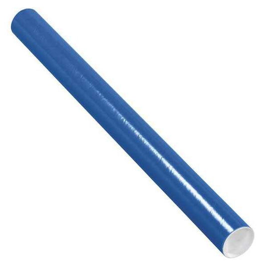 Mailing Tubes with Caps, 2" x 24", Blue, 50/Case