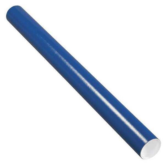 Mailing Tubes with Caps, 3" x 36", Blue, 24/Case