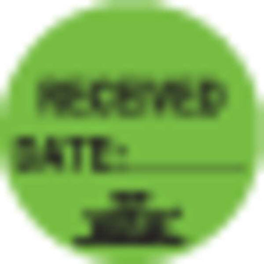 Received w/ Date, Label, 2", Round, Pk500