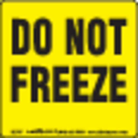 Do Not Freeze, Label, 6"x4", Yellow, Pk500