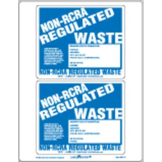 Lasr Non-RCRA Regulated Waste Label, Pk25