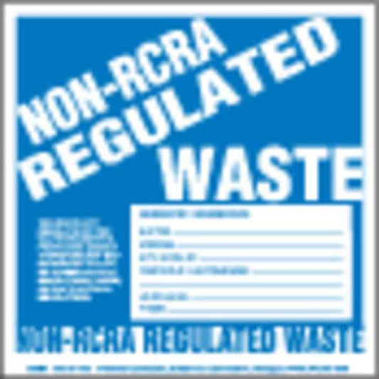 Non-RCRA Regulated Waste Label Ruled, Pk100