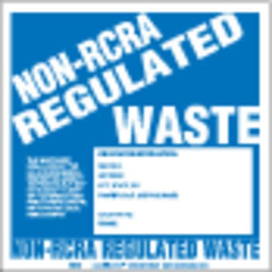 Non-RCRA Regulated Waste Label, Unruled, Pk100