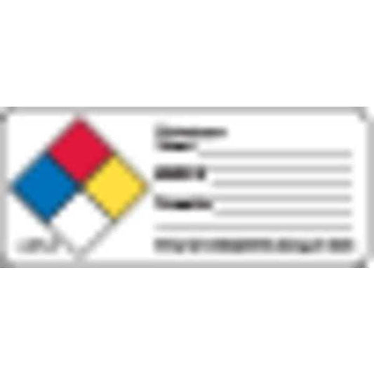 NFPA Write-On Substance Name, Label, Pk500