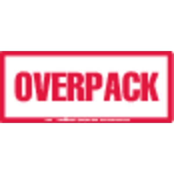 Overpack Red Label, 6"x2-1/2", Pk50