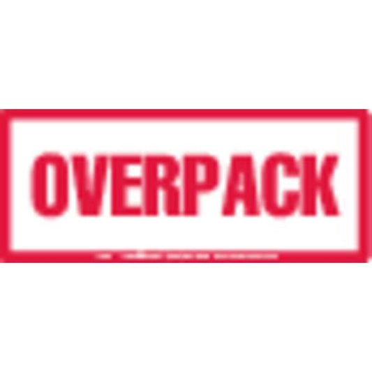 Overpack Red Label, 6"x2-1/2", Pk50