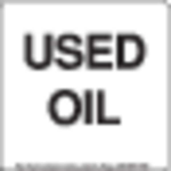 Used Oil Label PVC-Free Film Stock, Pk100