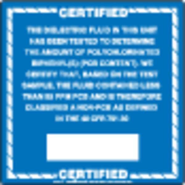 Certified Labels, PCB, Standard, 6"x6", Pk50