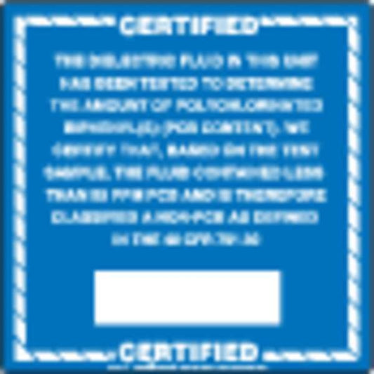 Certified Labels, PCB, Standard, 6"x6", Pk50