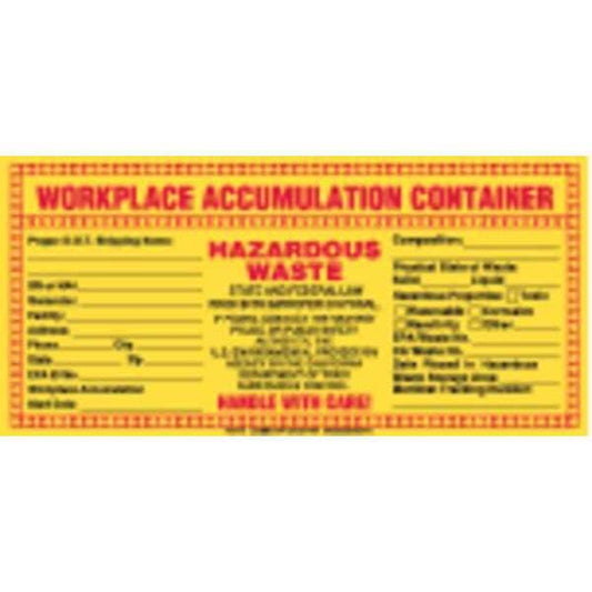 California Waste Label, PVCF, Pk100
