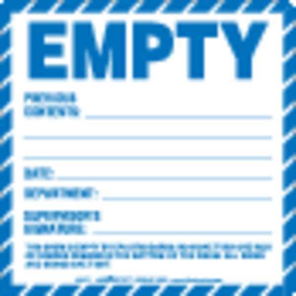 Empty Label, PVC-Free Film, 6"x6", Pk100