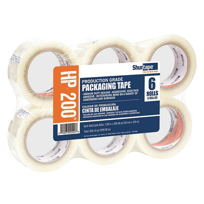 Packaging Tape, 100m L, 4-25/64" dia., PK6