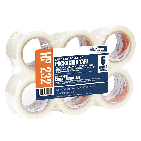 Packaging Tape, 100m L x 72mm W, Clear, PK6