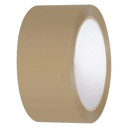 Packaging Tape, 50m L x 48mm W, Tan, PK36