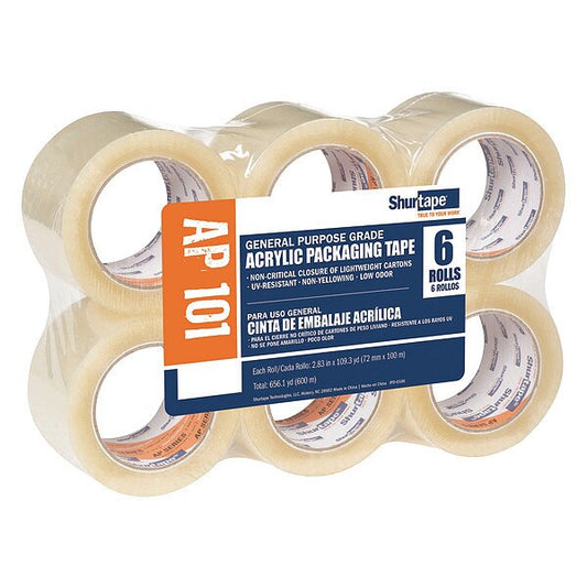 Packaging Tape, 72mm W, 100m L, PK6