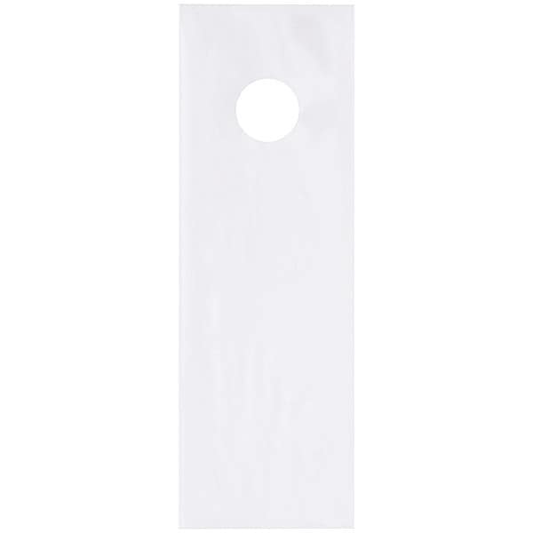 Poly Bags W/Doorknob Handle, 4" x 10", 2 mil, Clear, 1000 PK