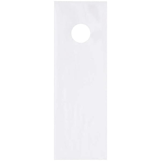 Poly Bags W/Doorknob Handle, 4" x 10", 2 mil, Clear, 1000 PK
