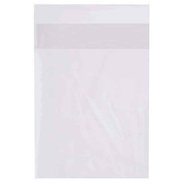 Flap Lock Poly Bags, 14" x 18", 2 mil, Clear, 1000 PK