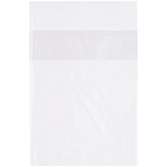 Flap Lock Poly Bags, 6" x 9", 2 mil, Clear, 1000 PK