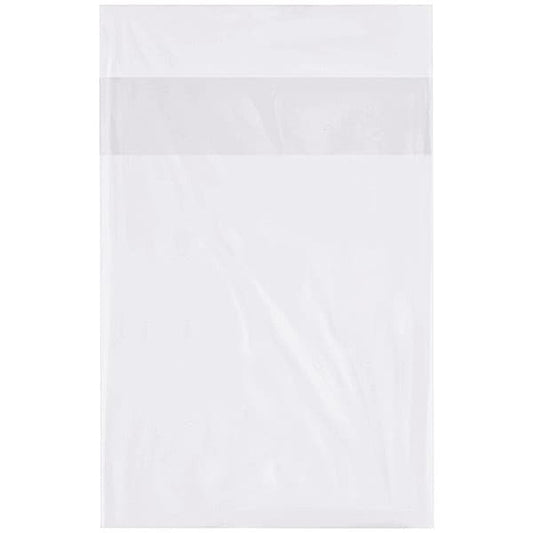 Flap Lock Poly Bags, 9" x 12", 1 mil, Clear, 1000 PK