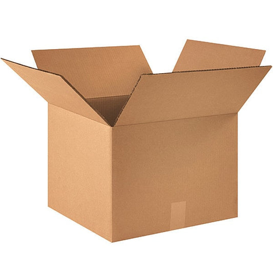Double Wall Corrugated Boxes, 16" x 16" x 14", Kraft, 15/Bundle