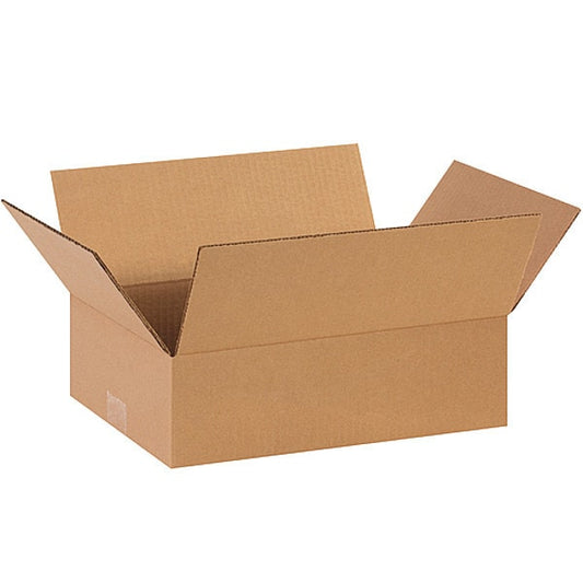 Corrugated Boxes, 15" x 11" x 4", Kraft, 25/Bundle
