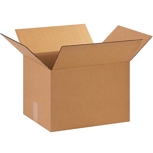 Corrugated Boxes, 15" x 13" x 12", Kraft, 25/Bundle