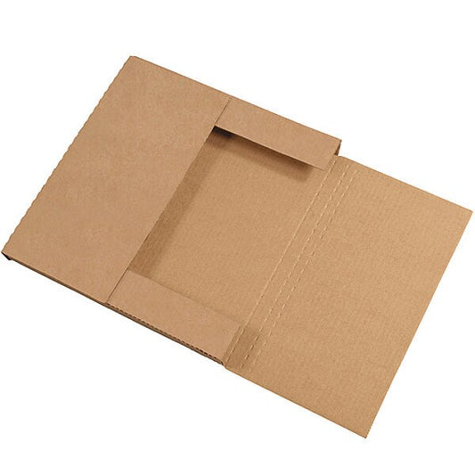 Easy-Fold Mailers, 10 1/4" x 10 1/4" x 1", Kraft, 50/Bundle