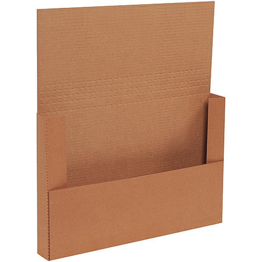 Easy-Fold Mailers, 14 1/8" x 8 5/8" x 2", Kraft, 50/Bundle