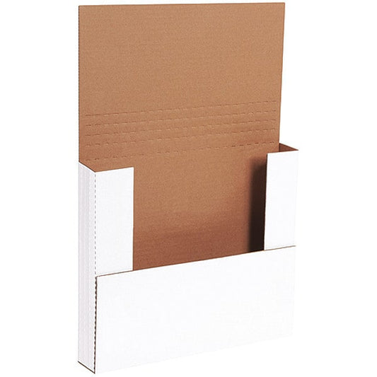 Easy-Fold Mailers, 12" x 10 1/2" x 2", White, 50/Bundle