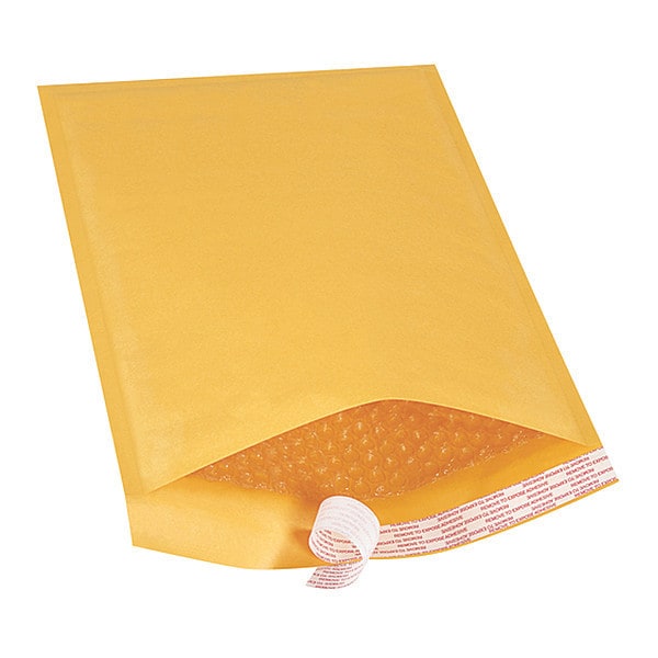 Self-Seal Bubble Mailers, #4, 9 1/2" x 14 1/2", Kraft, 100/Case