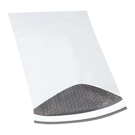 Bubble Lined Poly Mailers, 10 1/2" x 16", White, 100/Case