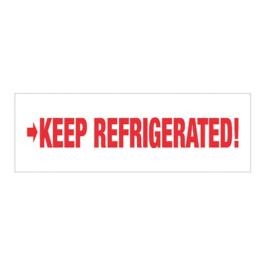 Tape Logic® Pre-Printed Carton Sealing Tape, "Keep Refrigerated", 2.2 Mil, 3" x 110 yds, Red/White, 6/Case