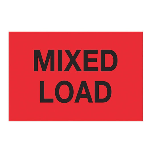 Tape Logic® Labels, "Mixed Load", 2 x 3", Fluorescent Red, 500/Roll