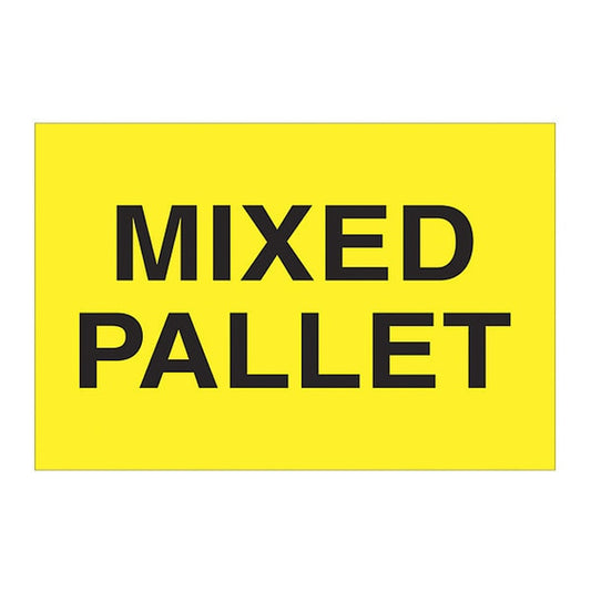 Tape Logic® Labels, "Mixed Pallet", 2 x 3", Fluorescent Yellow, 500/Roll