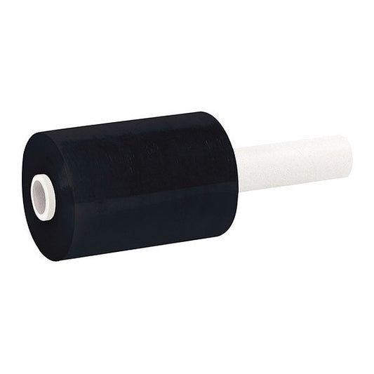 Bundling Film, Extended Core, 5" x 1000 ft., Blk, PK12, 5" W x 1000 ft. L, 80 ga., Cast Style, Black