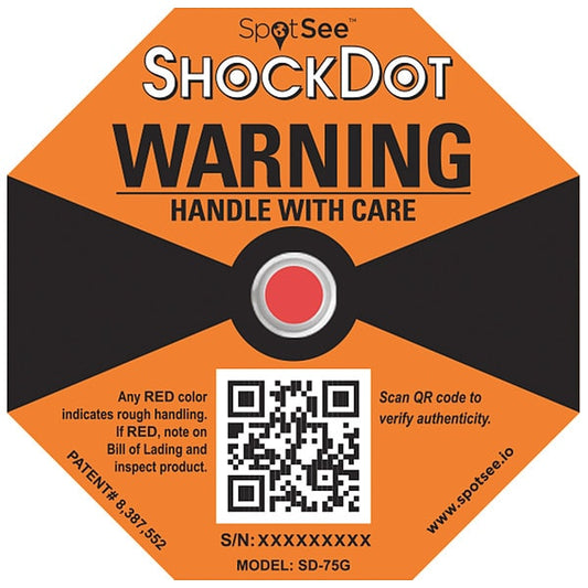 G-Force Indicator Label, 75G, PK50