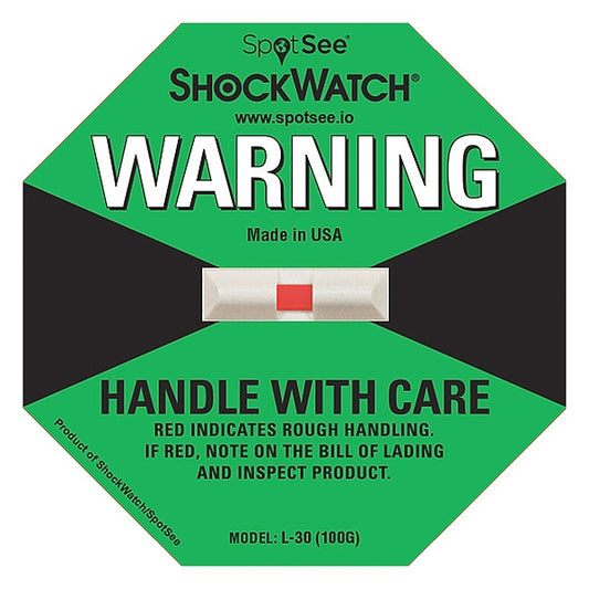 G-Force Indicator Label, 100G, PK50