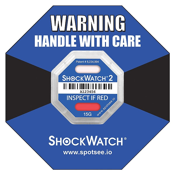 G-Force Indicator Label, 15G, PK50