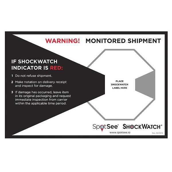 Shock Indicator Companion Label, PK500