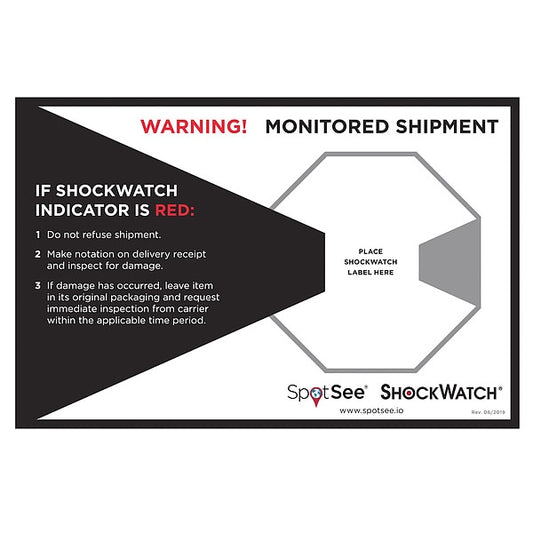 Shock Indicator Companion Label, PK500